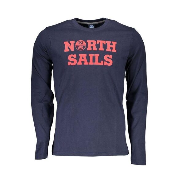 North Sails Long Sleeve Crew Neck Tee Men Blue T-Shirts